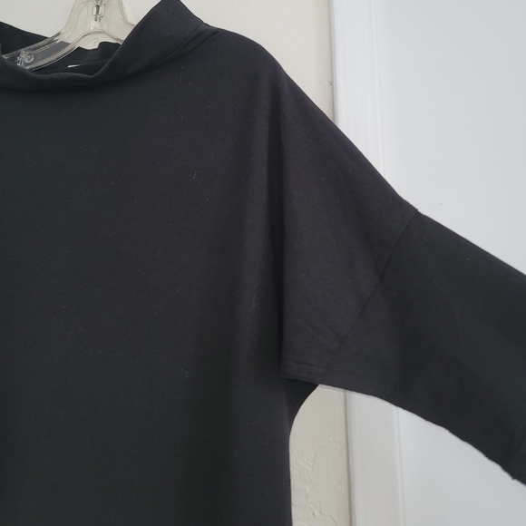 Norma Kamali True Black All In One Dolman Sleeve Stretch Cotton Dress Size XS - Picture 11 of 16